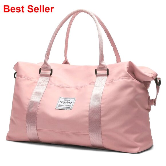 Handbags - 30L Travel Duffel Bag with Wet Pocket, Trolley Sleeve, Adjustable Strap